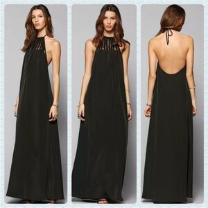 Lovers and Friends Backless Maxi Dress Womens Size XS - Black